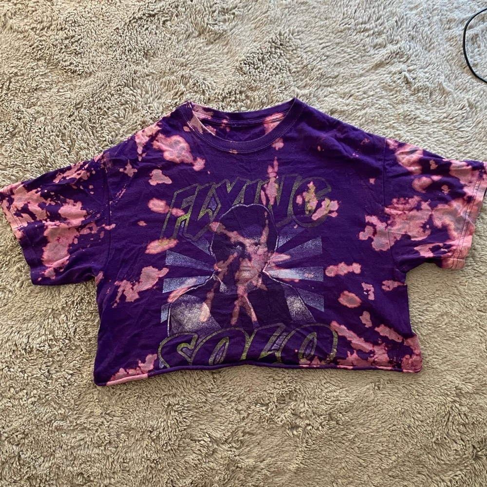 Flying solo acid washed t-shirt